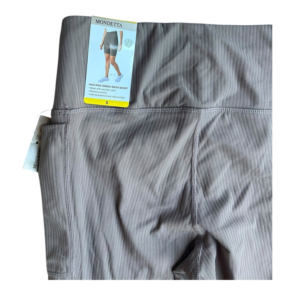 Mondetta Women’s High Waist Ribbed Biker Shorts – Size S - Picture 8 of 9